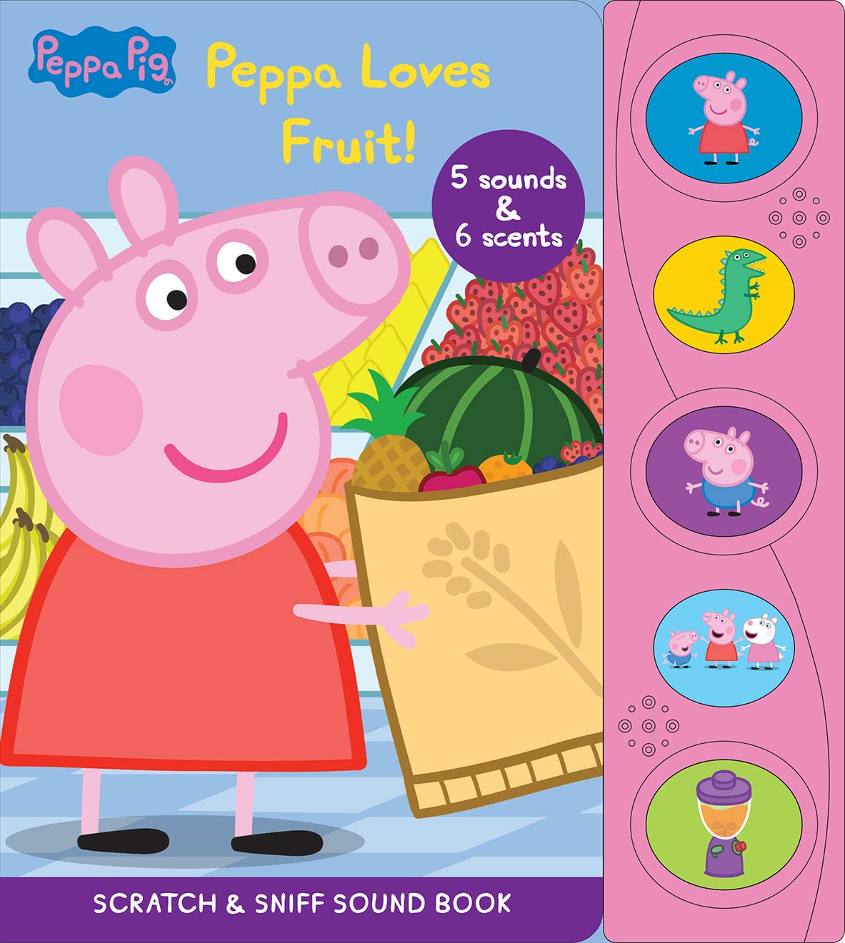 Peppa Pig  Peppa Loves Fruit! Scratch and Sniff Sound Book  Fun Sensory Experience  PI Kids,New