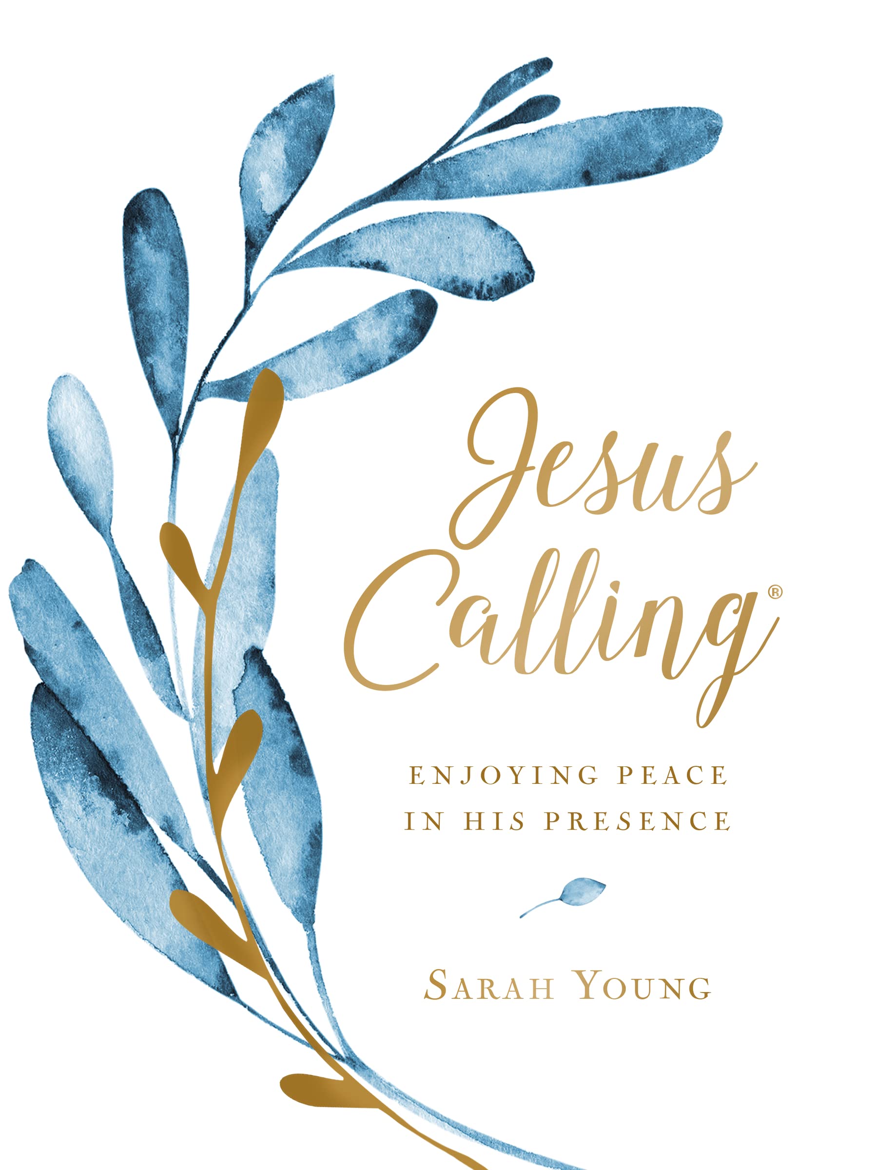 Jesus Calling, Large Text Cloth Botanical, with Full Scriptures: Enjoying Peace in His Presence (A 365Day Devotional),Used