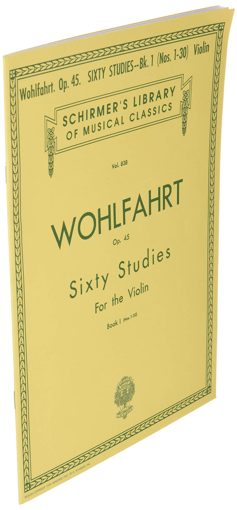 Wohlfahrt Op. 45: Sixty Studies For The Violin, Book 1 (Schirmer'S Library Of Musical Classics, Vol.838),Used