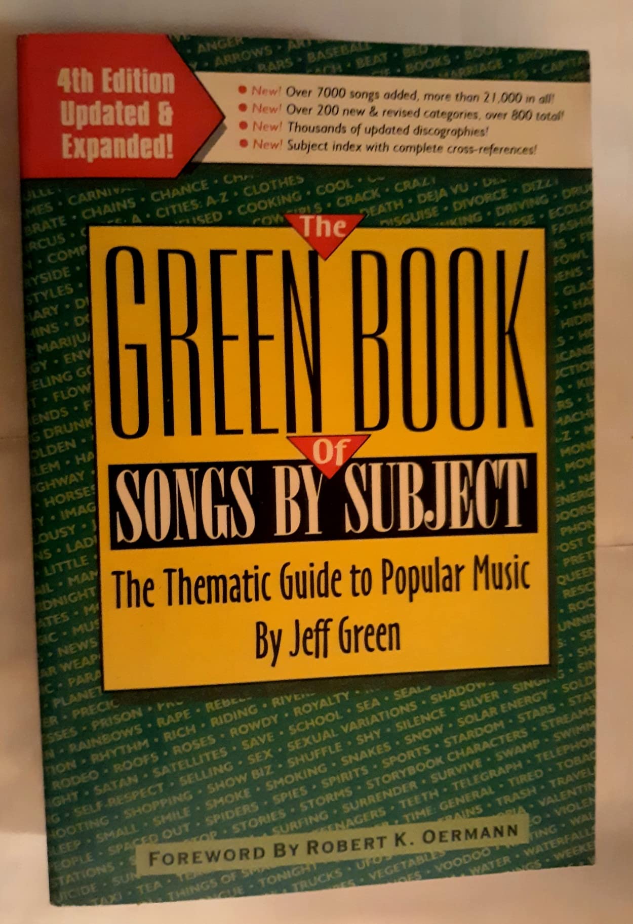 The Green Book of Songs by Subject: The Thematic Guide to Popular Music,New
