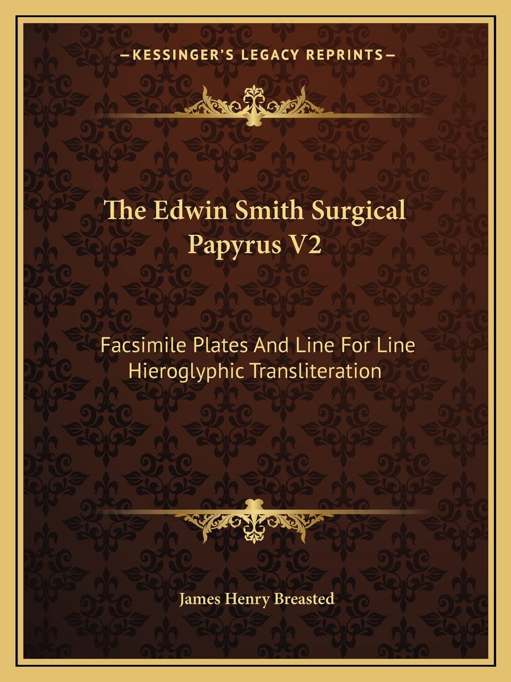 The Edwin Smith Surgical Papyrus V2: Facsimile Plates And Line For Line Hieroglyphic Transliteration,Used