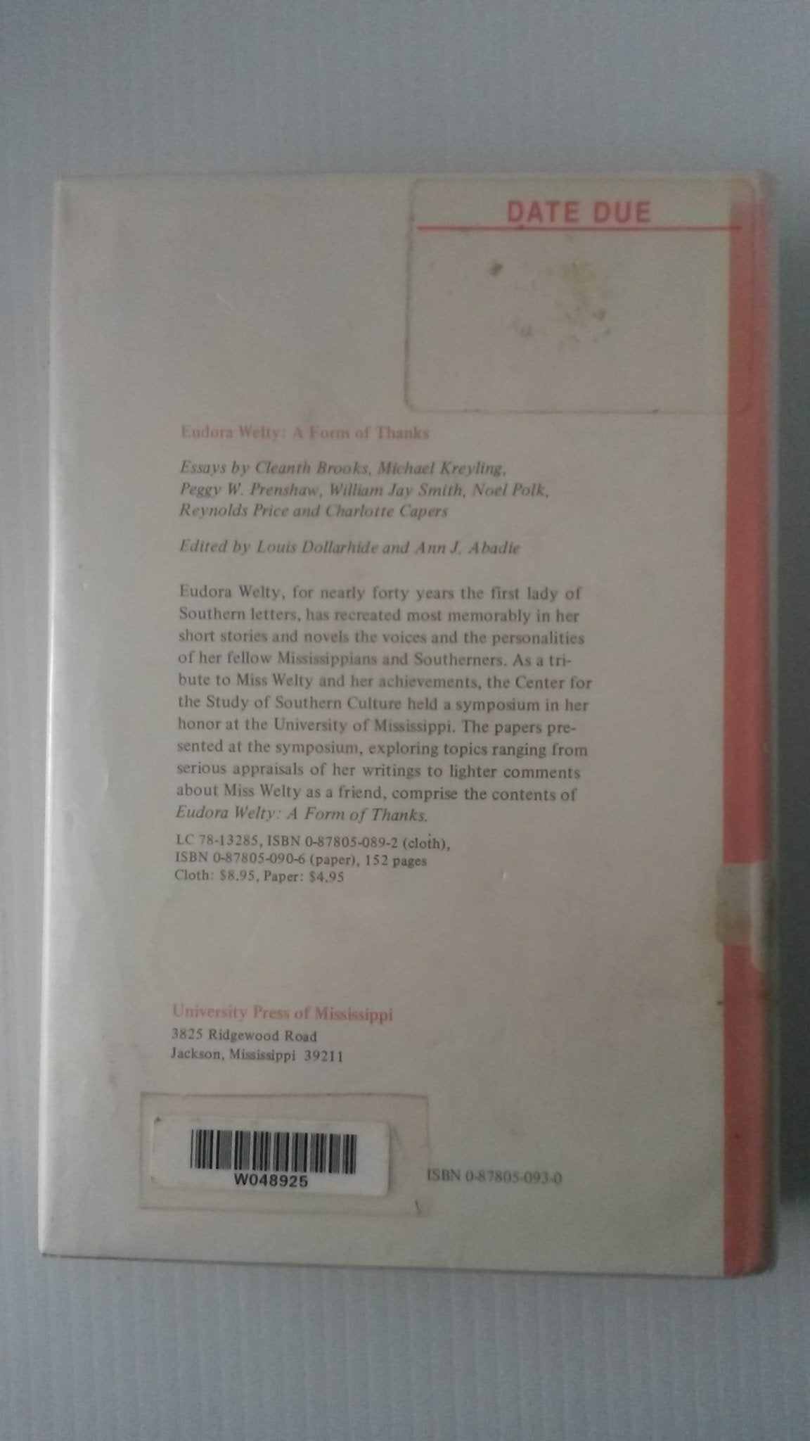 Eudora Welty: Critical essays,Used