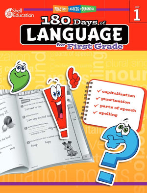 Shell Education 180 Days of Language for First Grade (180 Days of Practice),Used