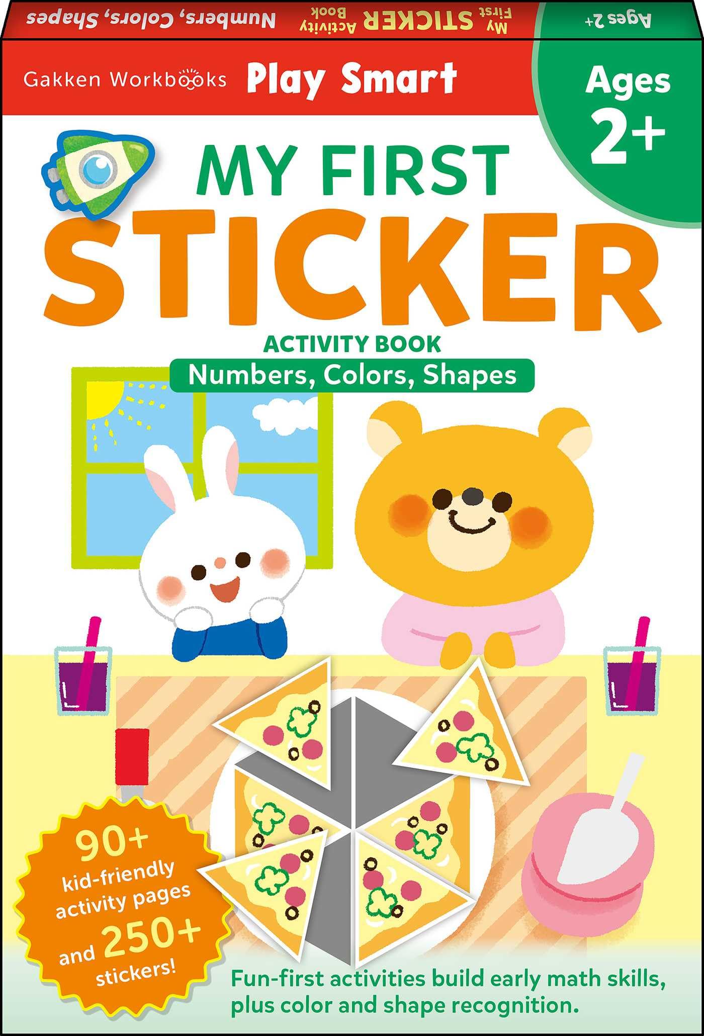 Play Smart MY FIRST STICKER Numbers, Colors, Shapes: For Ages 2+,New