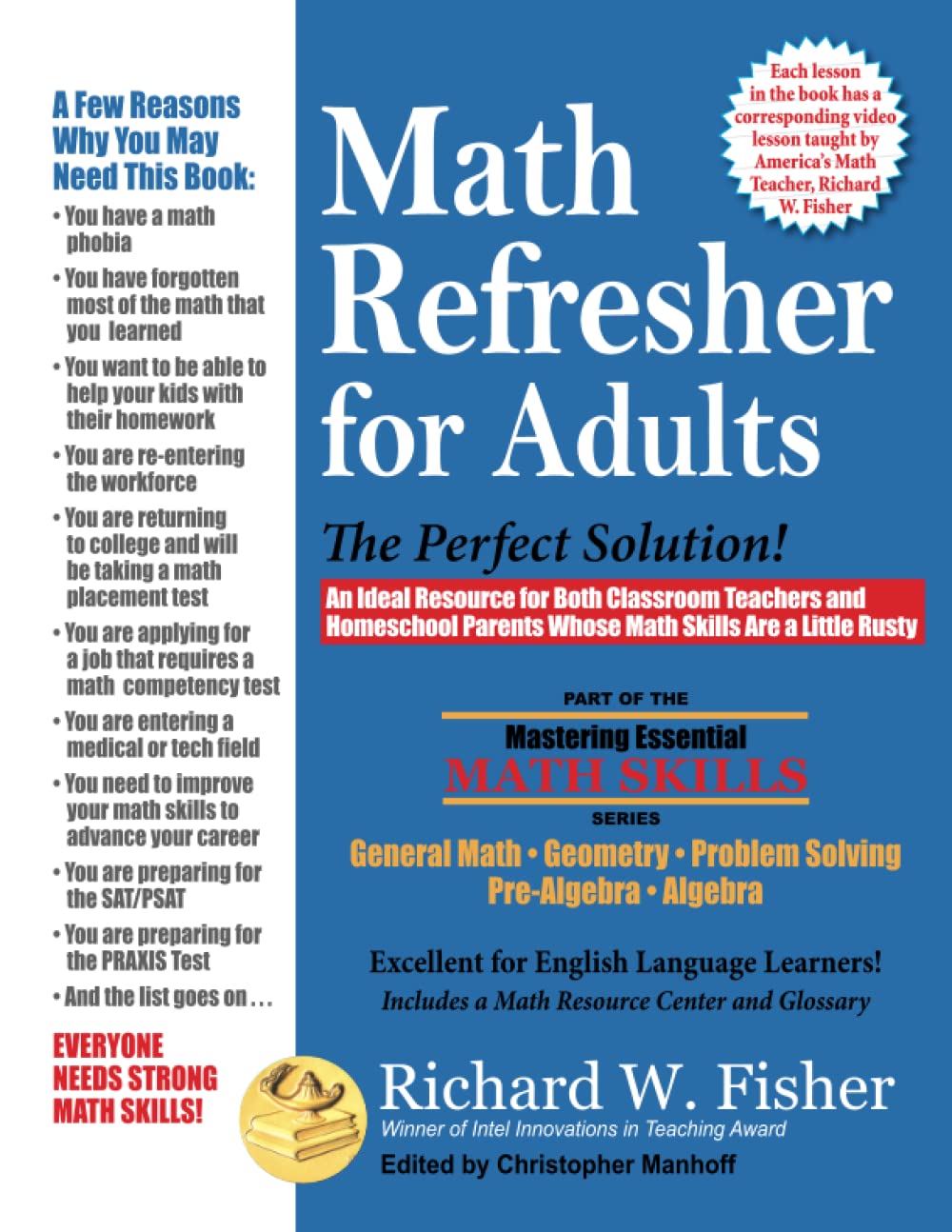 Math Refresher For Adults: The Perfect Solution (Mastering Essential Math Skills)-used