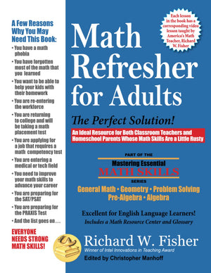 Math Refresher For Adults: The Perfect Solution (Mastering Essential Math Skills)-used