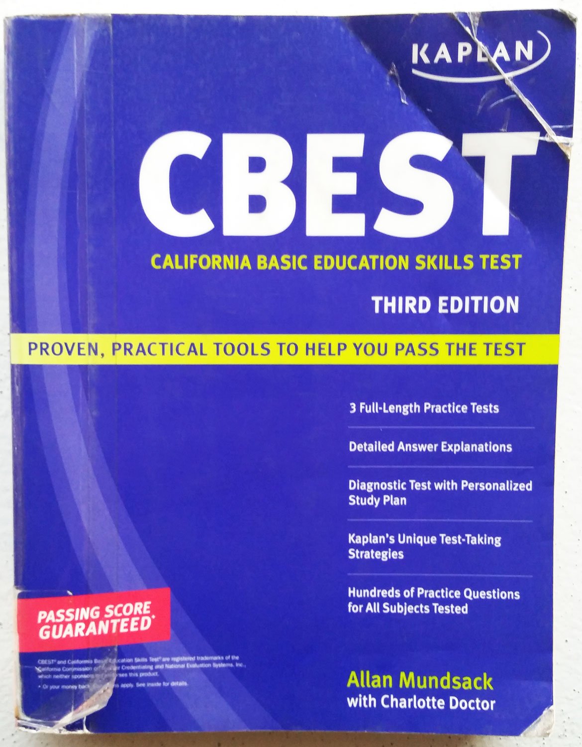 Kaplan CBEST: California Basic Education Skills Test,Used