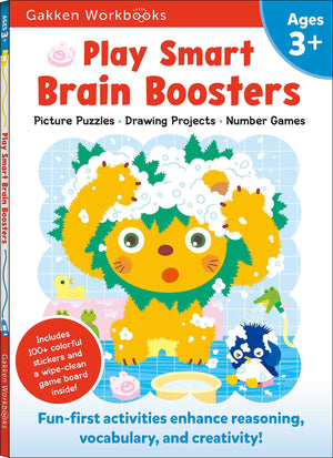 Play Smart Brain Boosters Age 3+: Preschool Activity Workbook With Stickers For Toddlers Ages 3, 4, 5: Boost Independent Thinkin,New