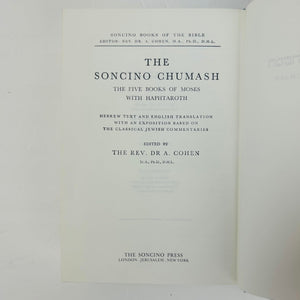 The Soncino Chumash,Used