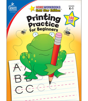 Carson Dellosa Printing Practice For Beginners, Grades K  1 Workbook (Volume 13) (Home Workbooks),Used