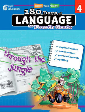Shell Education 180 Days of Language for Fourth Grade (180 Days of Practice),New