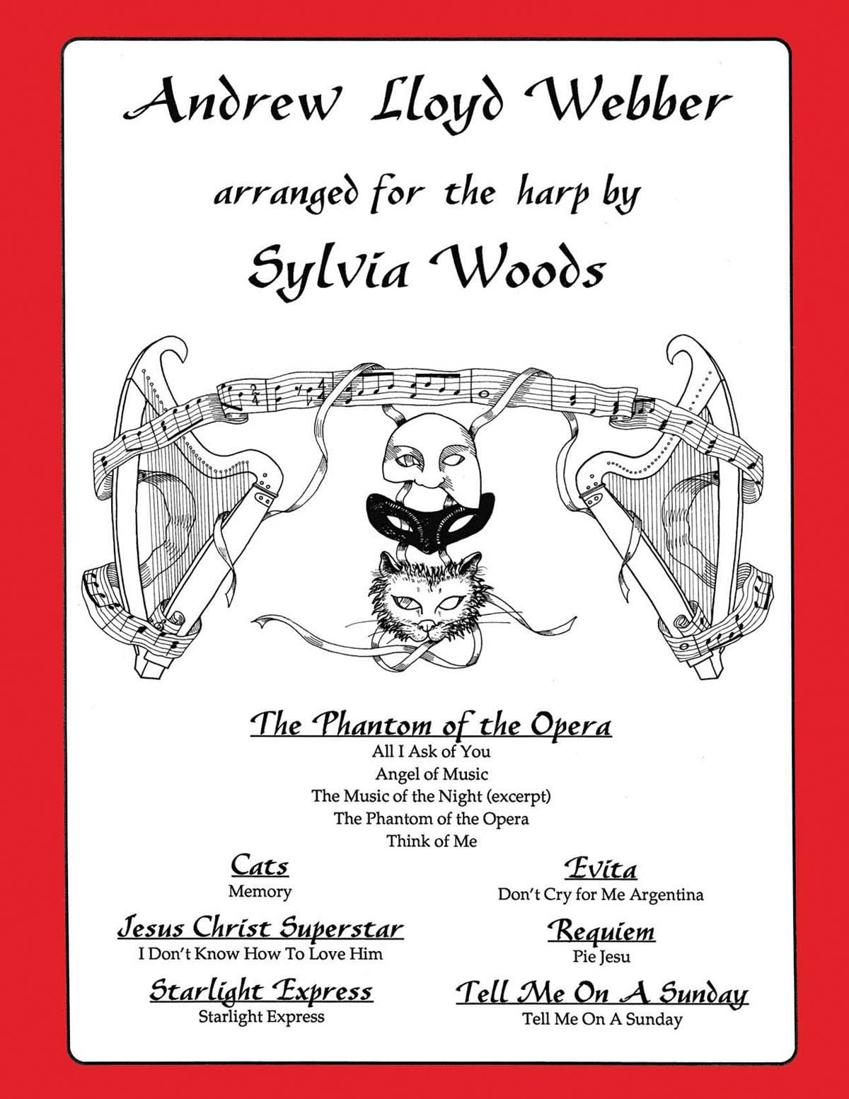 Andrew Lloyd Webber  Arranged For The Harp  Harp Sheet Music Songbook For Intermediate And Advanced Players  Broadway Musical T