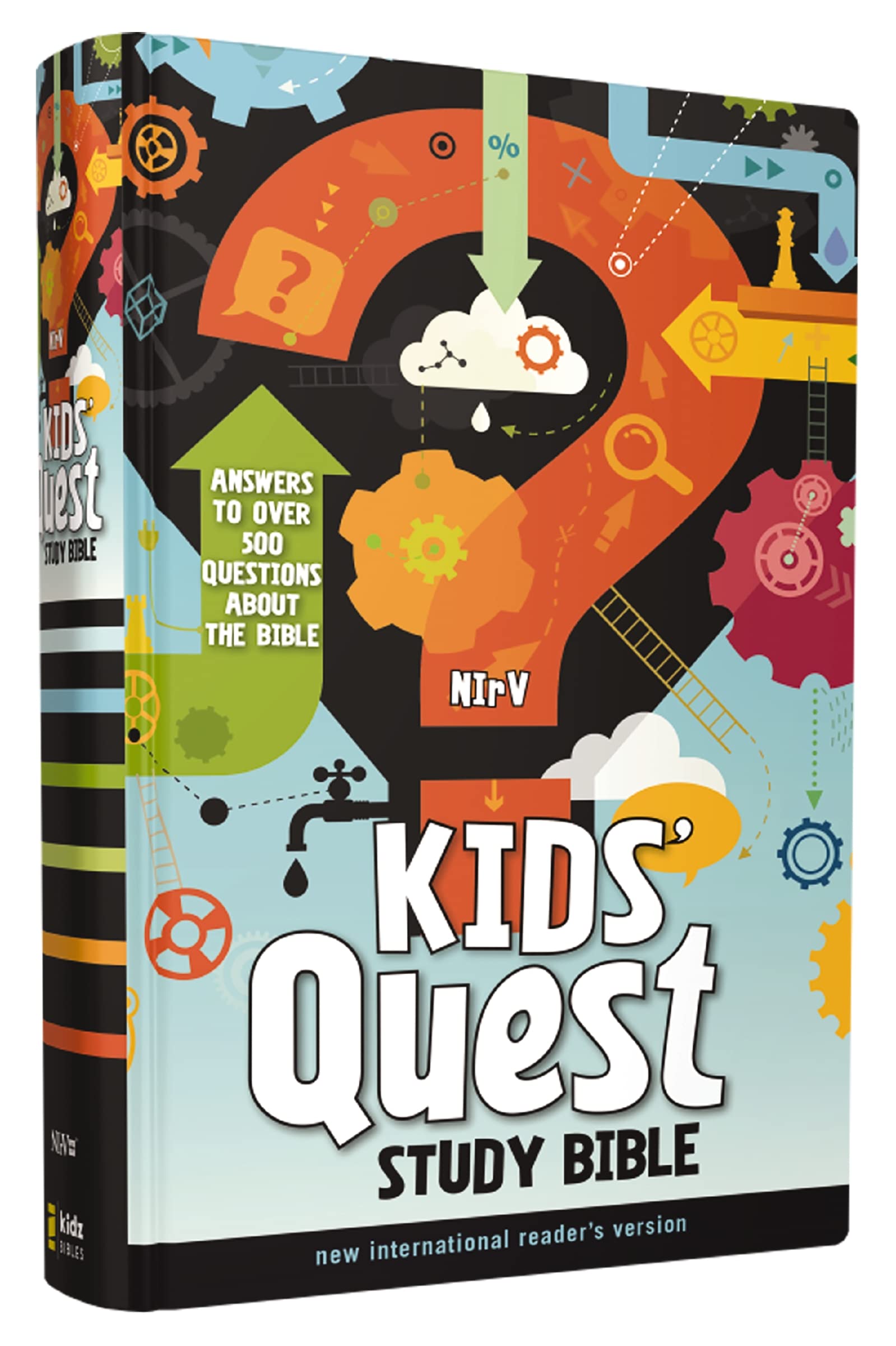Nirv, Kids' Quest Study Bible, Hardcover: Answers To Over 500 Questions About The Bible,New