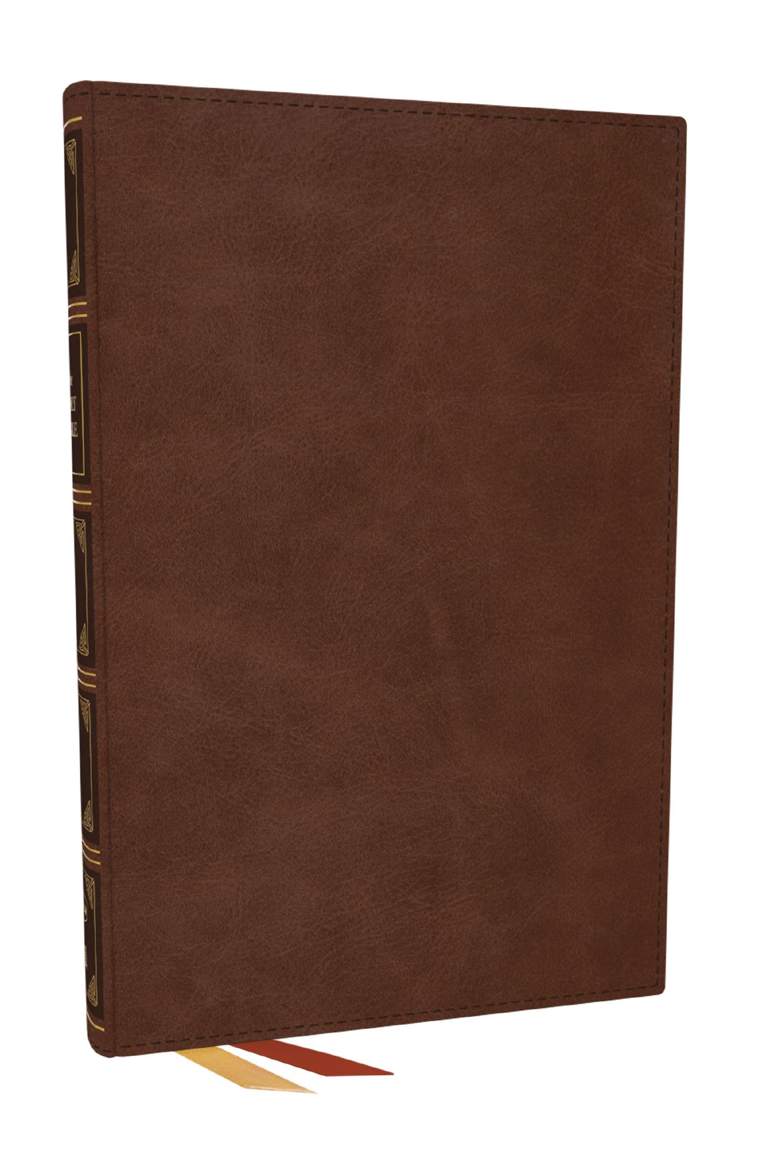 Nkjv, Thinline Bible, Large Print, Brown Leathersoft, Red Letter, Comfort Print: Holy Bible, New King James Version