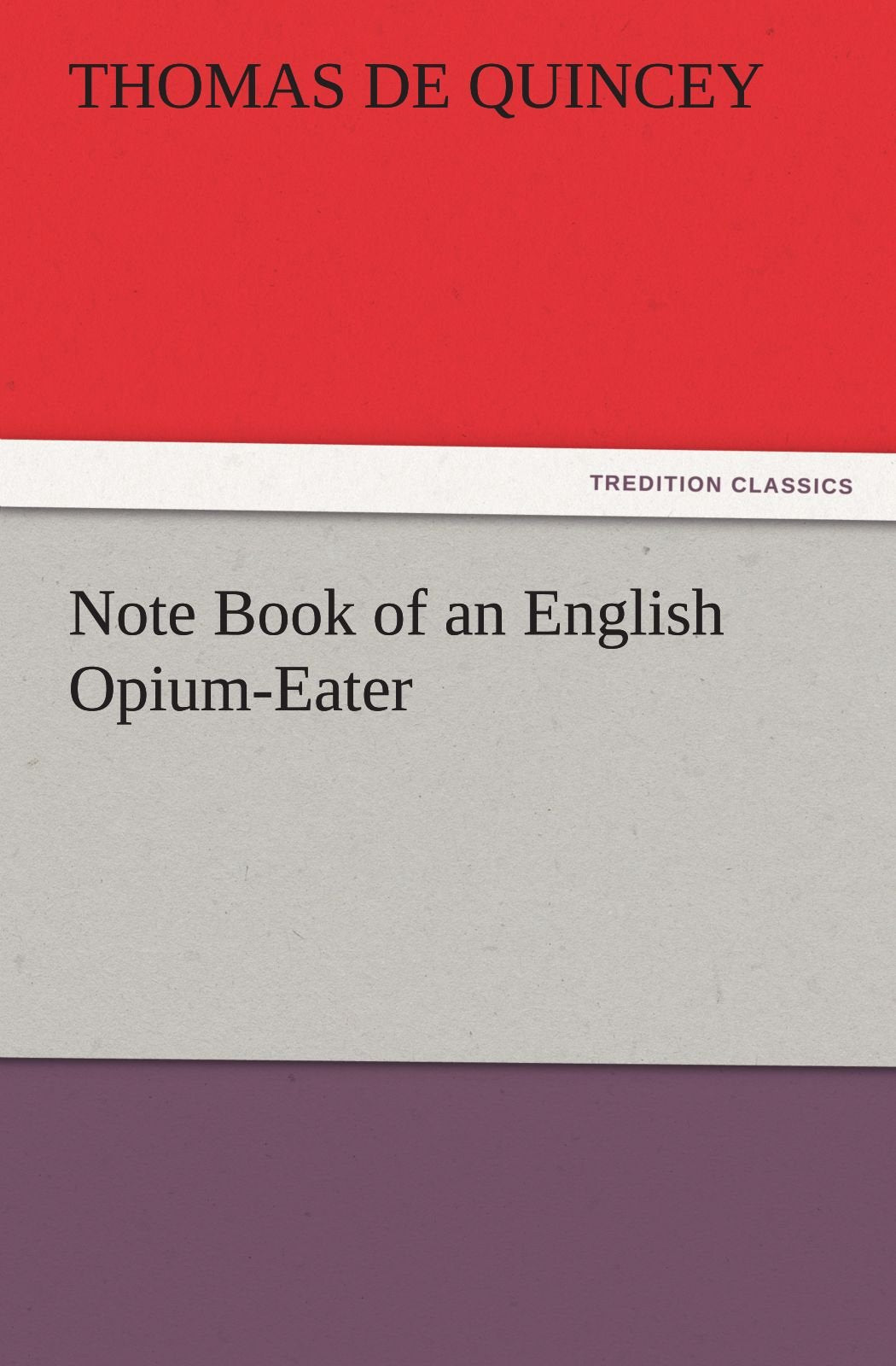Note Book of an English OpiumEater,Used