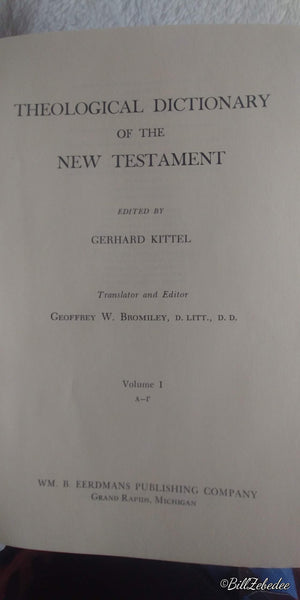 Theological Dictionary of the New Testament 10vol set,Used