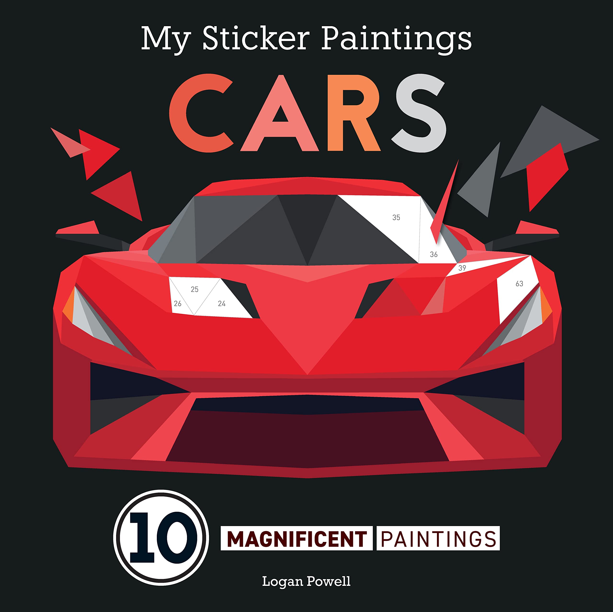 My Sticker Paintings: Cars: 10 Magnificent Paintings (Happy Fox Books) For Kids 610  Motorcycles, Racing Cars, GoKarts, and O,New