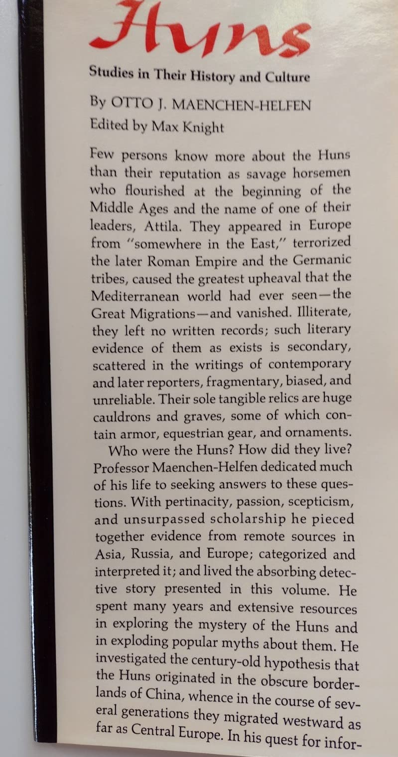 The World of the Huns: Studies in Their History and Culture,Used