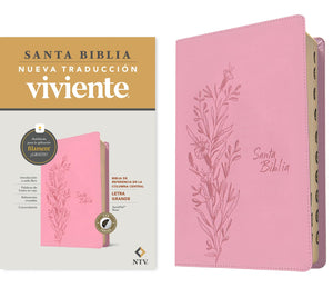 Biblia De Referencia En La Columna Central Ntv, Letra Grande Con Filament (Sentipiel, Rosa, ndice, Letra Roja) (Spanish Edition)