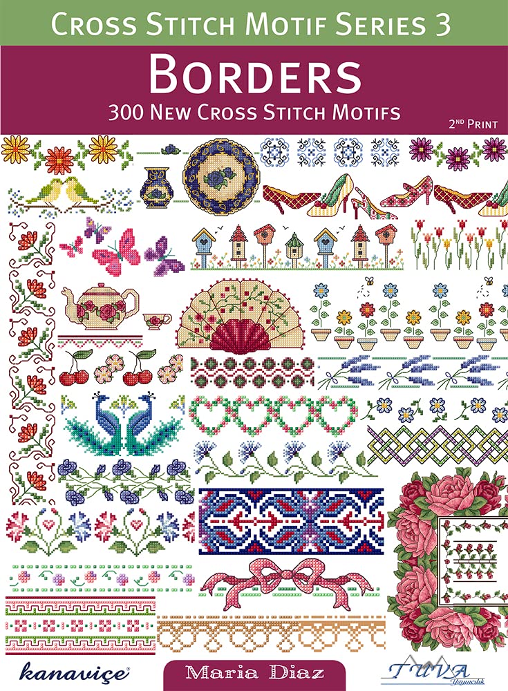 Cross Stitch Motif Series 3: Borders: 300 New Cross Stitch Motifs,Used