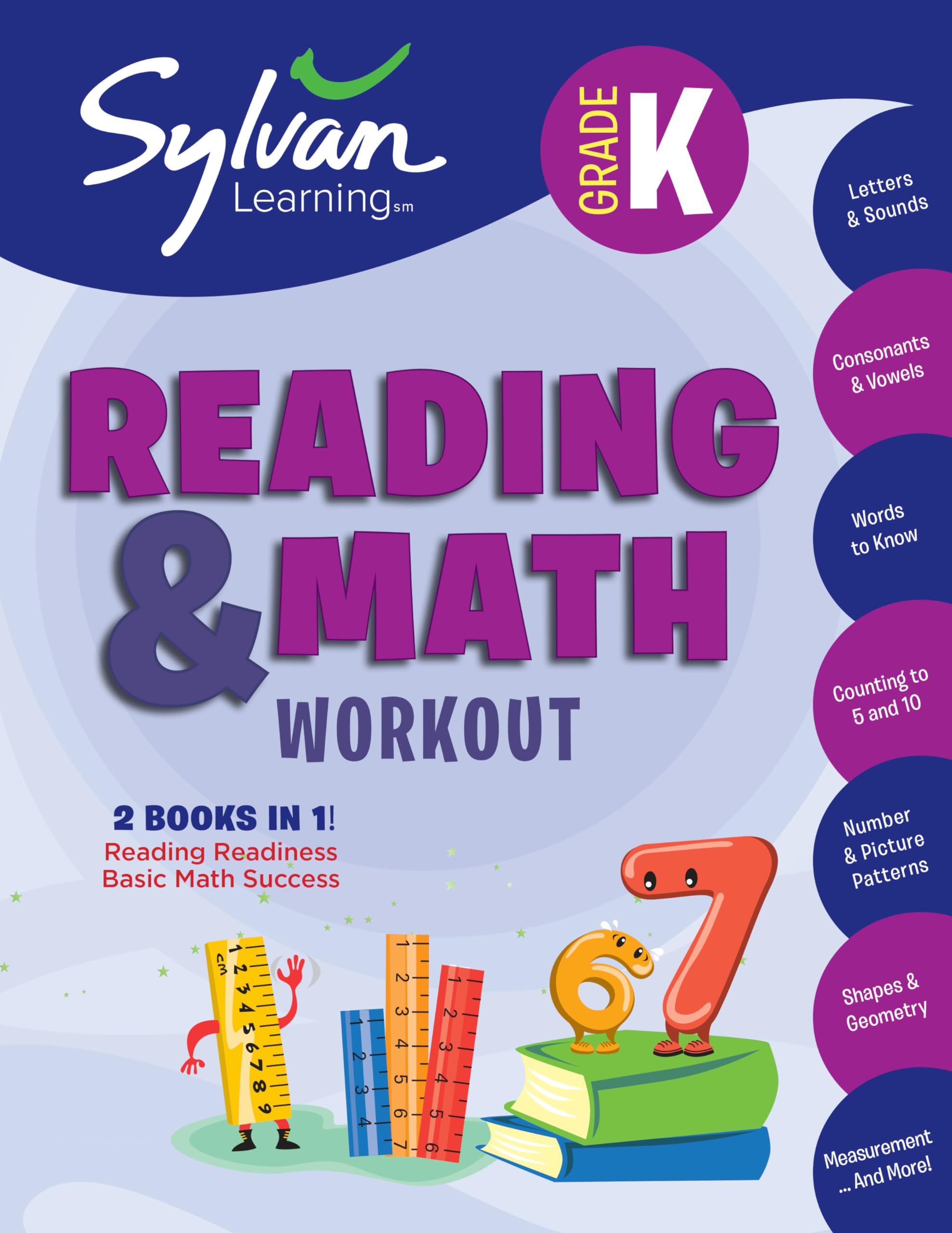 Kindergarten Reading & Math Workout: Activities, Exercises, and Tips to Help Catch Up, Keep Up, and Get Ahead (Sylvan Beginner W,Used
