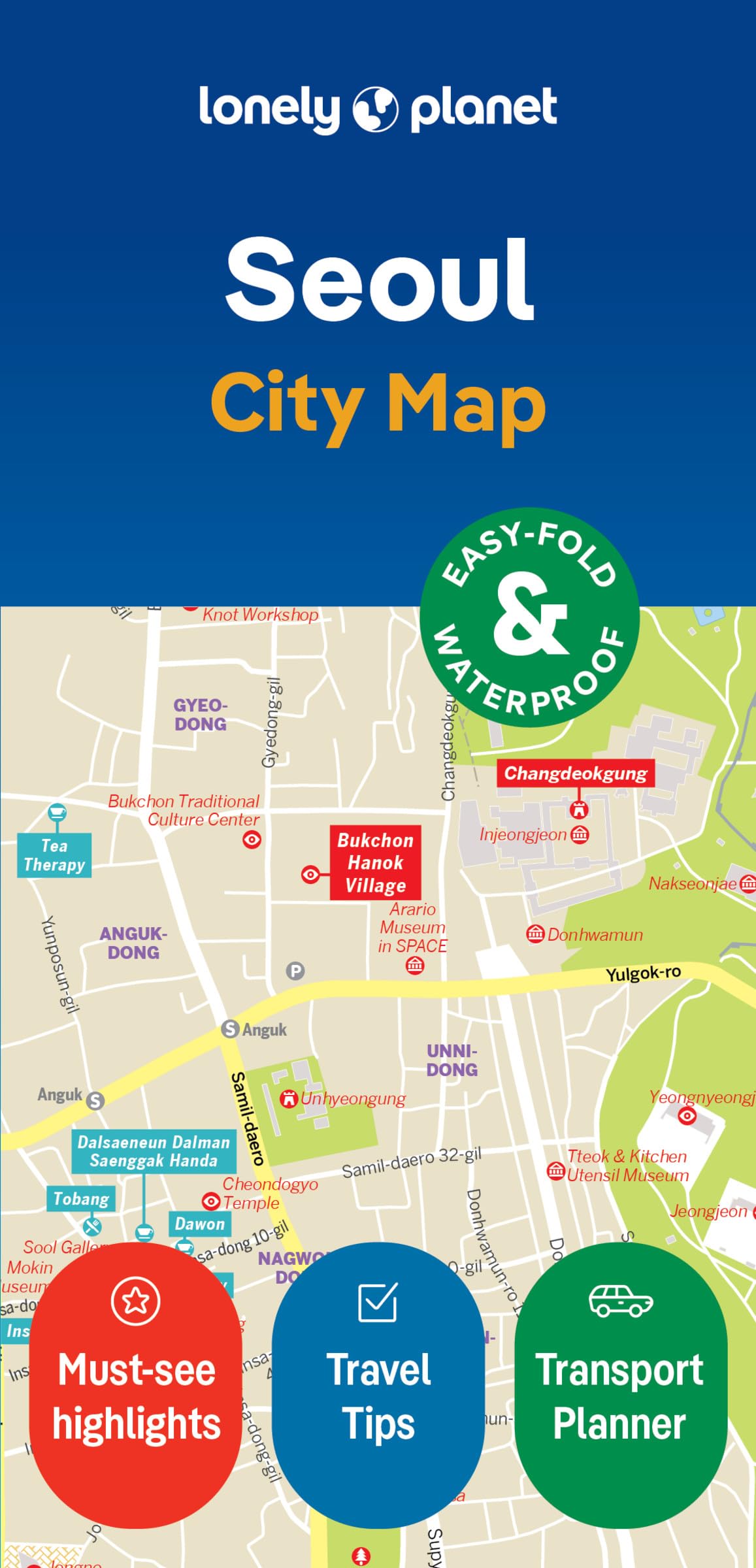 Lonely Planet Seoul City Map,New