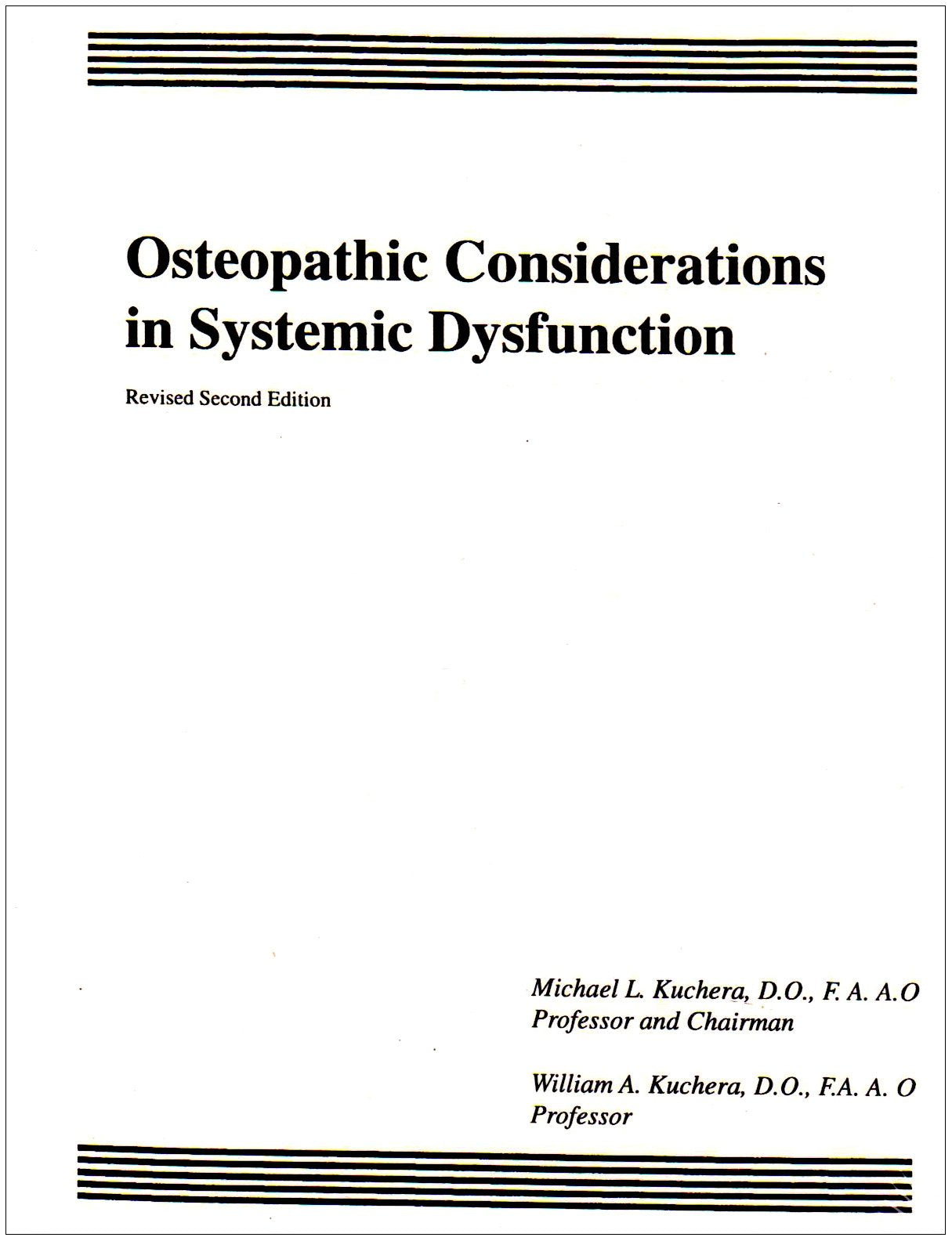 Osteopathic Considerations In Systemic Dysfunction