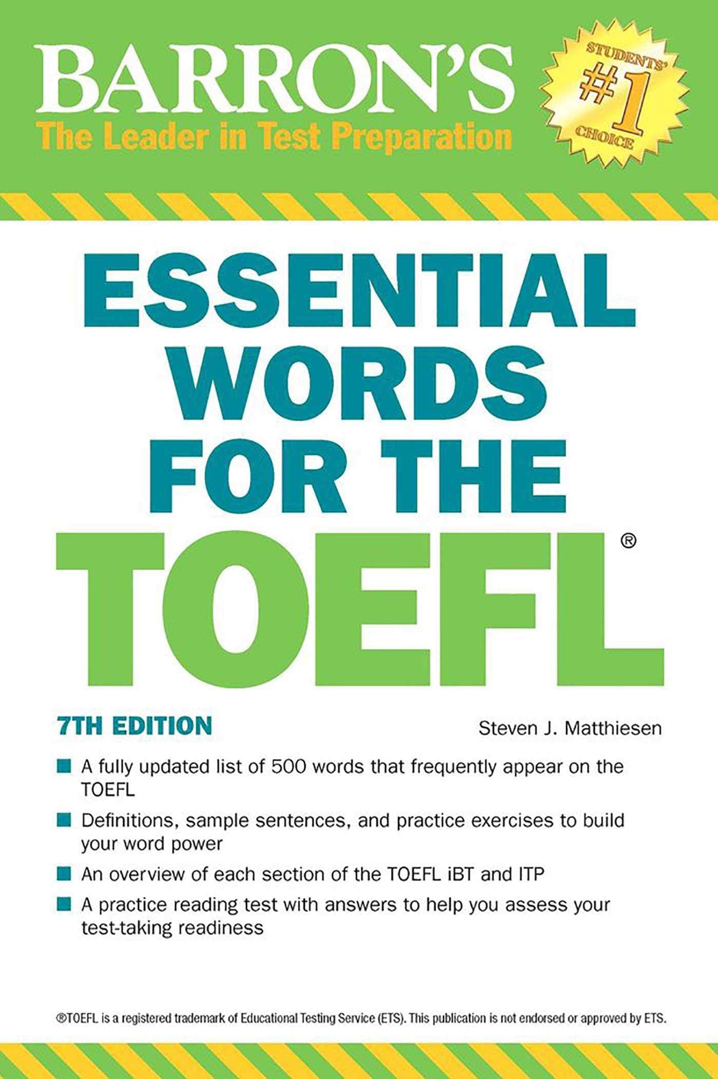 Essential Words For The Toefl (Barron'S Test Prep)