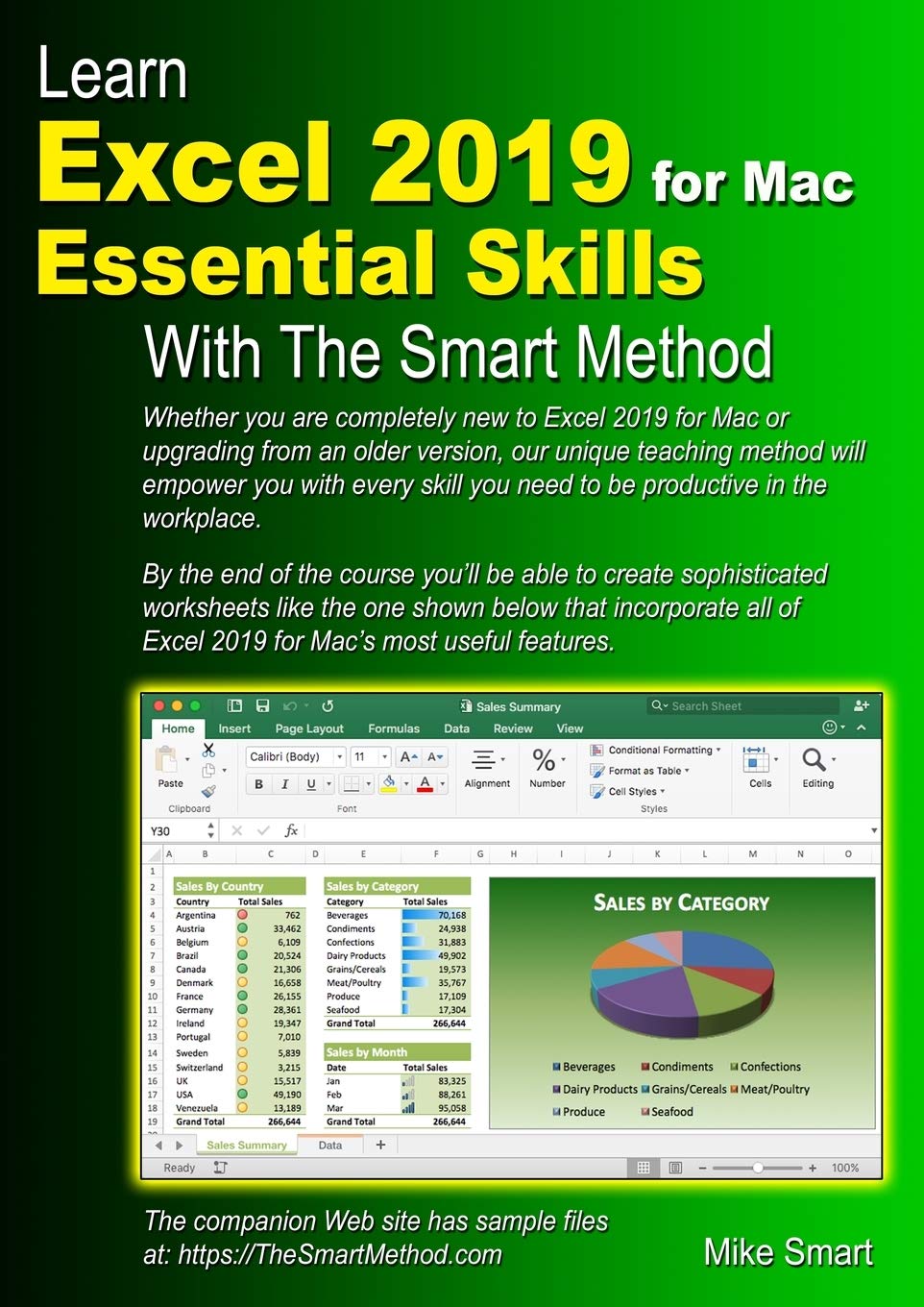 Learn Excel 2019 for Mac Essential Skills with The Smart Method: Courseware tutorial for selfinstruction to beginner and interm,Used