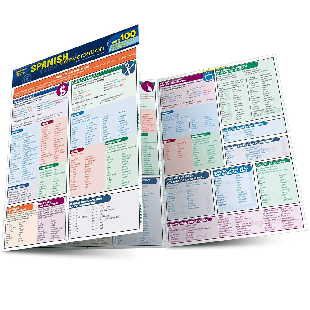 Spanish Conversation Quizzer (Quickstudy Quizzer),Used