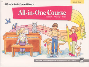 Allinone Course For Children: Lesson, Theory, Solo, Book 1 (Alfred'S Basic Piano Library)