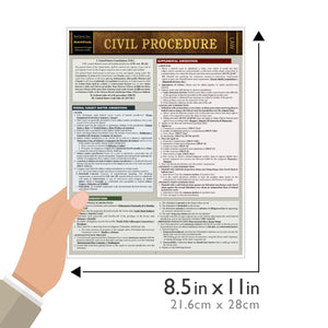 Civil Procedure Quickstudy Laminated Reference Guide (Quickstudy Law),Used