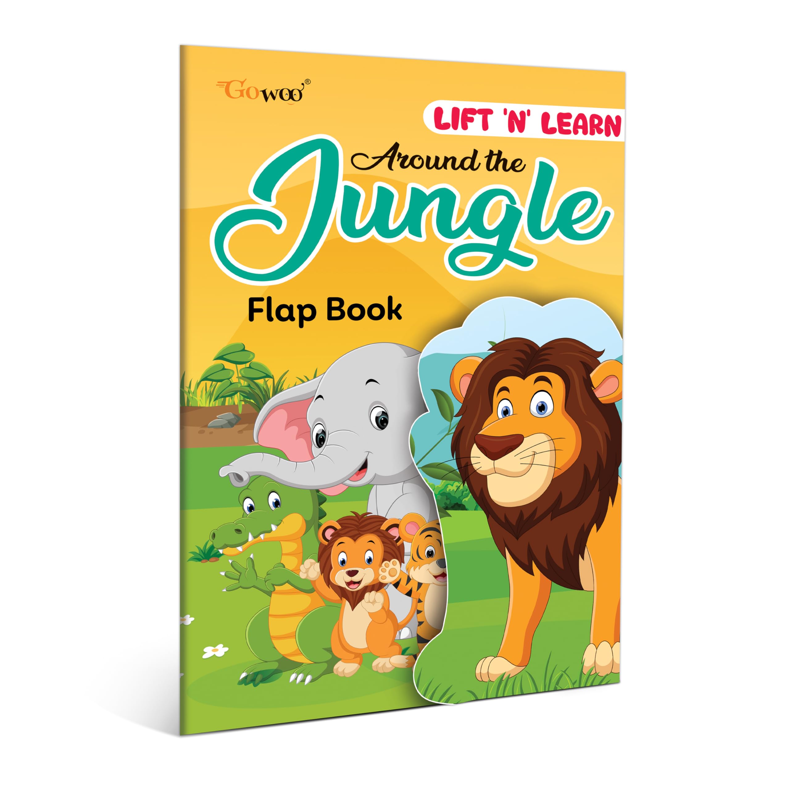 Around The Jungle Flap Book: Lift The Flap Book Set For Children Ages 3-12, Jungle Adventure For Kids, A Early Learning Book For Young Explorers