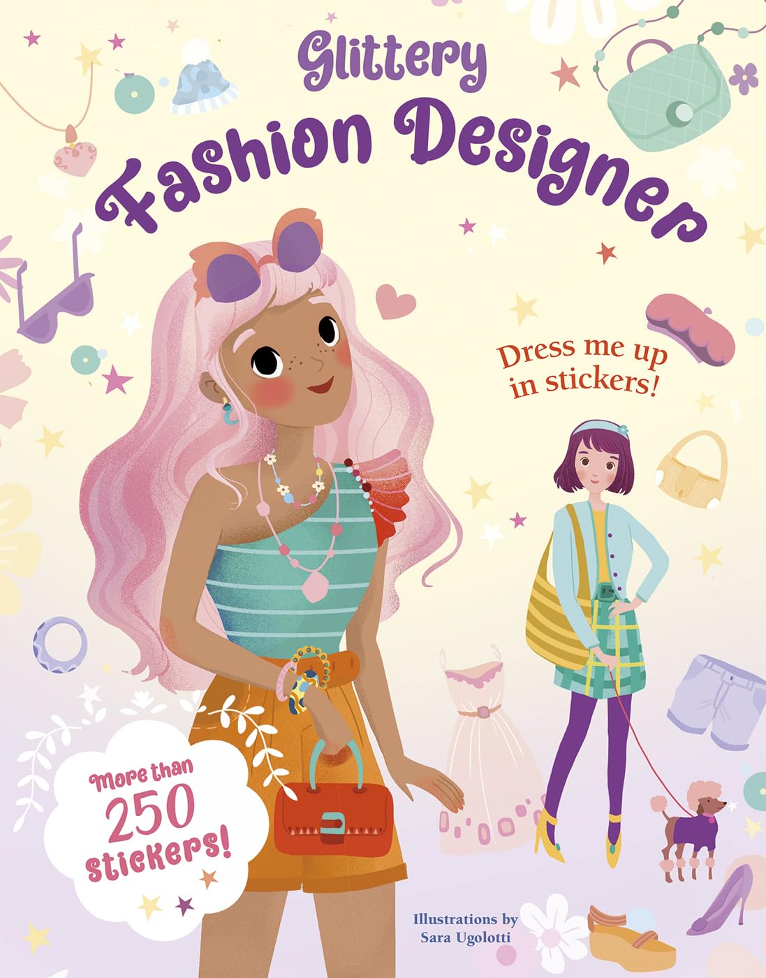 Glittery Fashion Designer Sticker Book,Used