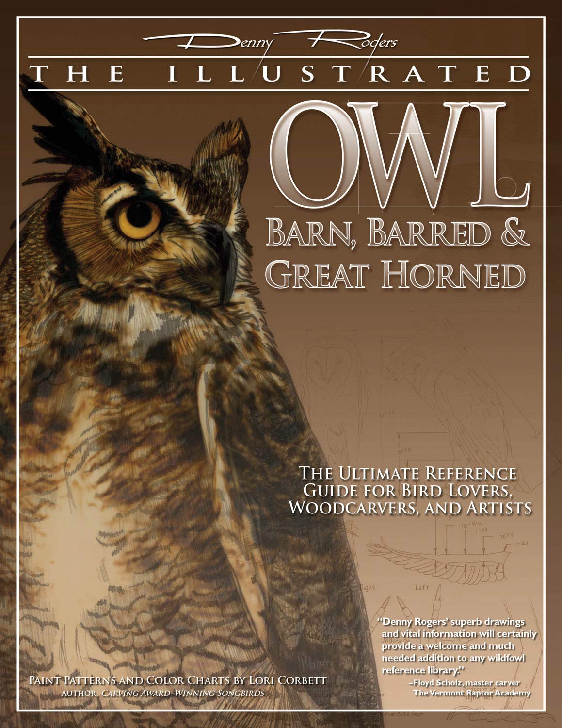 The Illustrated Owl: Barn, Barred & Great Horned: The Ultimate Reference Guide For Bird Lovers, Woodcarvers, And Artists (Fox Ch