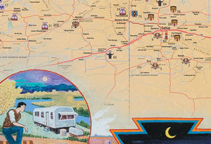 The Hillerman Indian Country Map And Guide,Used