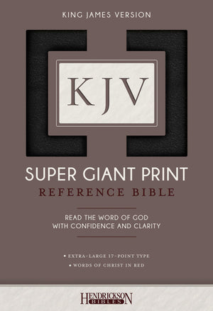 Kjv Super Giant Print Reference Bible (Imitation Leather, Black, Red Letter)