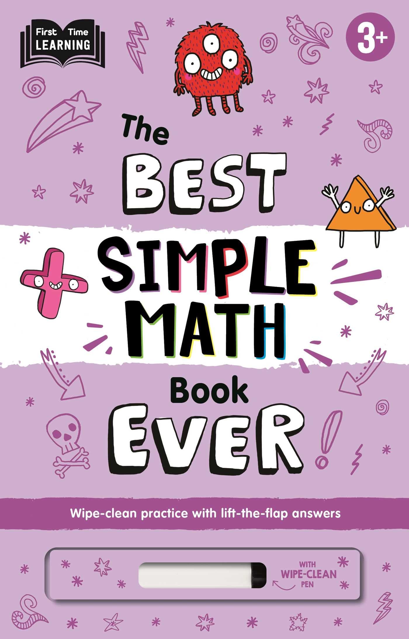 The Best Simple Math Book Ever: WipeClean Workbook with LifttheFlap Answers for Ages 3 & Up,New