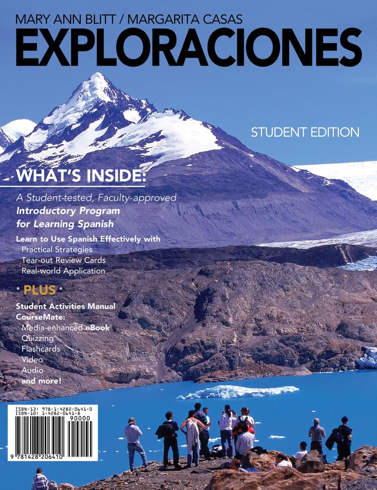 Exploraciones (with Student Activities Manual and Spanish CourseMate Printed Access Card) (World Languages),Used