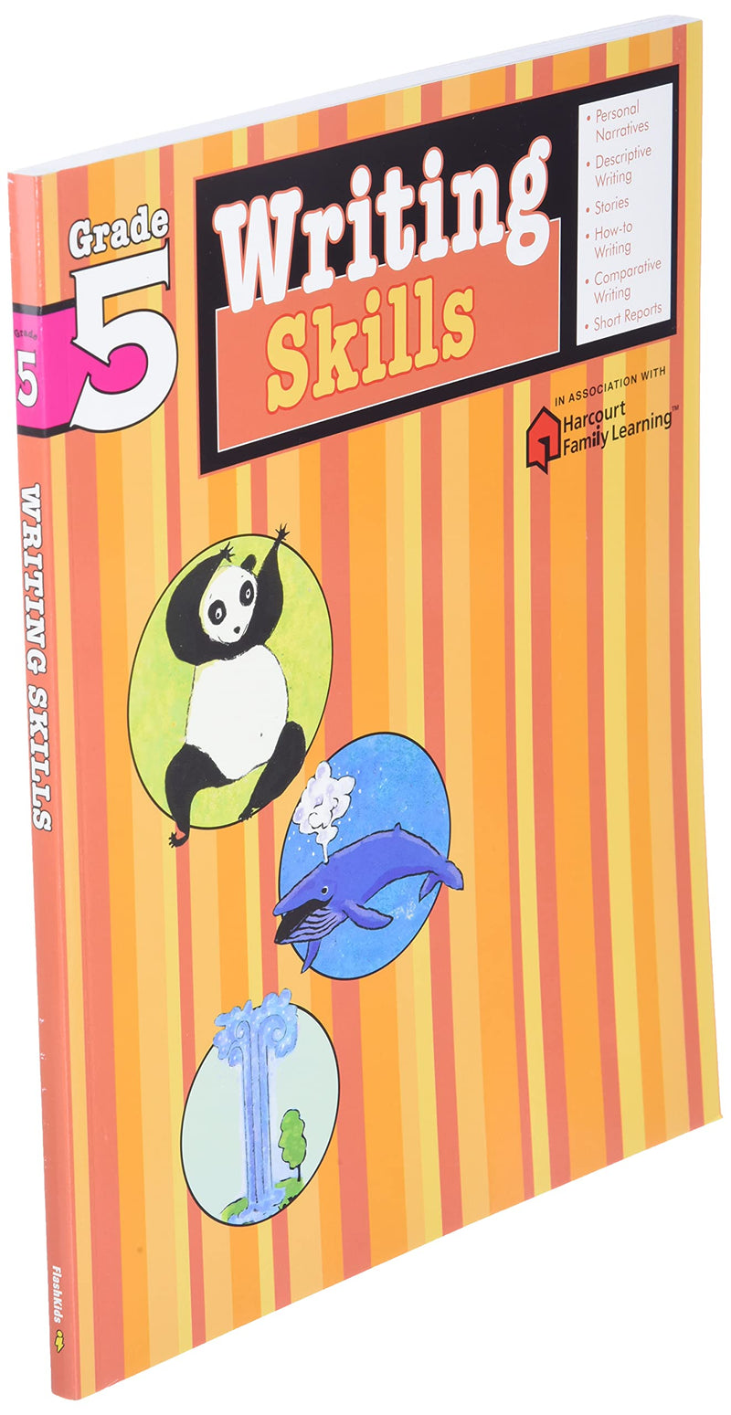 Writing Skills: Grade 5 (Flash Kids Harcourt Family Learning),Used