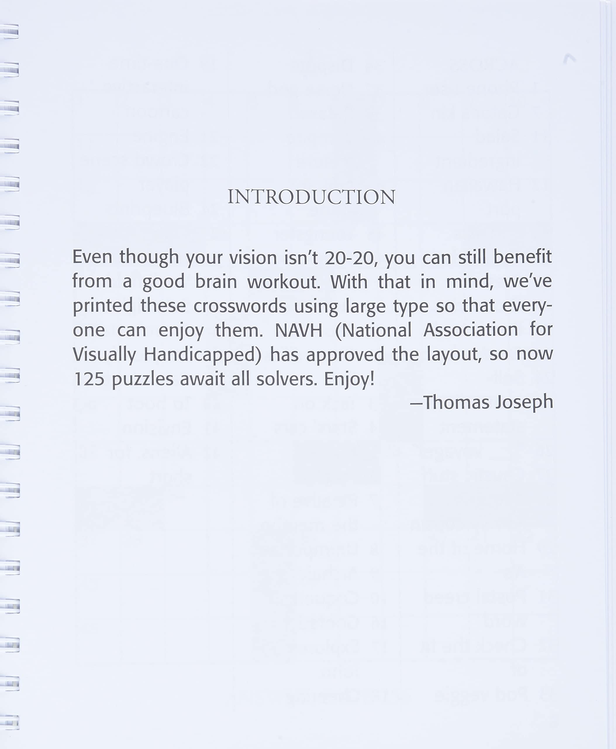 Large Print Crosswords #2,Used