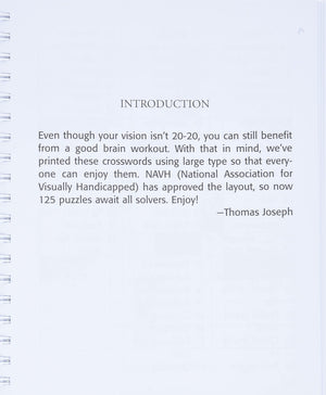 Large Print Crosswords #2,Used