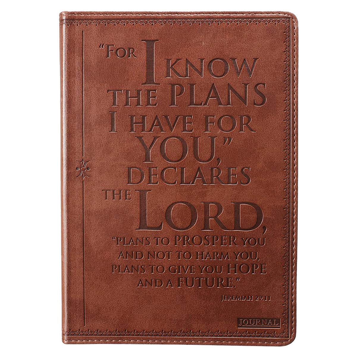 Christian Art Gifts Classic Journal I Know The Plans Jeremiah 29:11 Bible Verse, Inspirational Scripture Notebook, Ribbon Marker