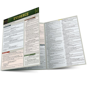 Evidence QuickStudy Laminated Reference Guide (QuickStudy Law),New