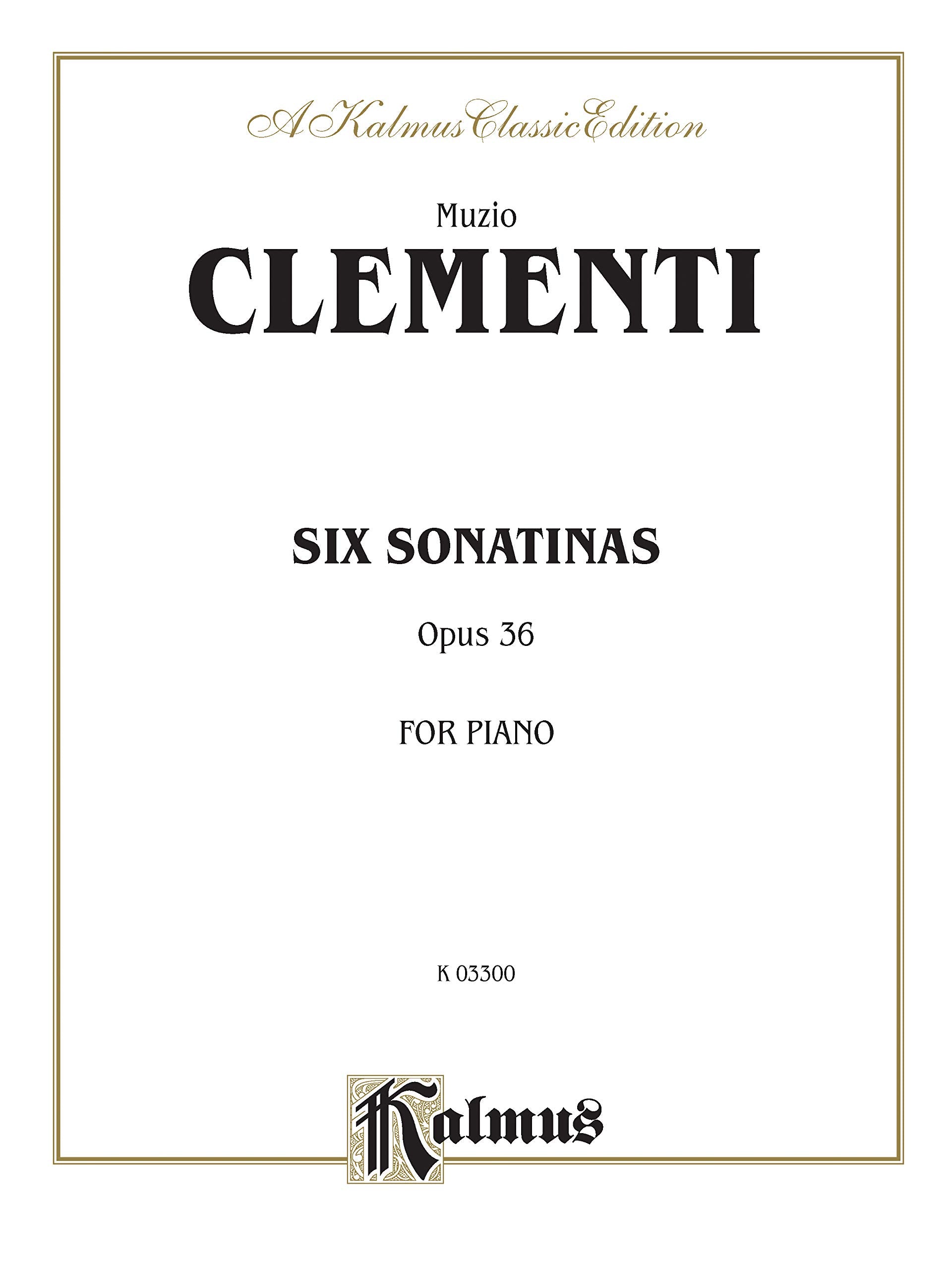 Six Sonatinas, Op. 36 (Kalmus Edition),Used