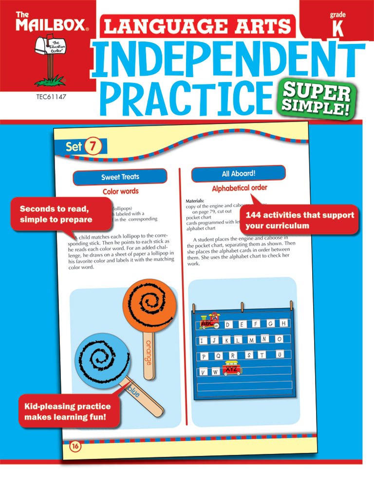 Super Simple Independent Practice: Language Arts (Gr. K),Used