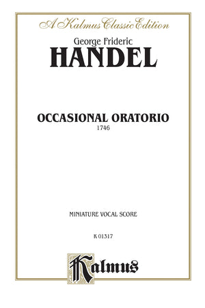 The Occasional Oratorio: SATB or SSAATTBB with SSTB Soli (German, English Language Edition), Miniature Score (Kalmus Edition) (G,Used