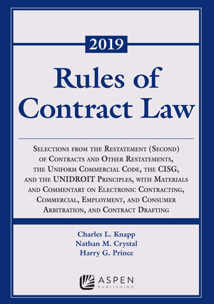 Rules of Contract Law 2019 Edition (Supplements),Used
