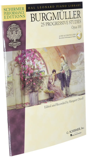 Burgmuller  25 Progressive Studies, Opus 100 Book/Online Audio (Schirmer's Library of Musical Classics),New