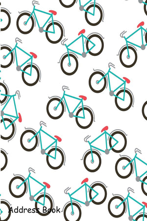 Address Book: For Contacts, Addresses, Phone, Email, Note,Emergency Contacts,Alphabetical Index With Pattern Bicycles,Used